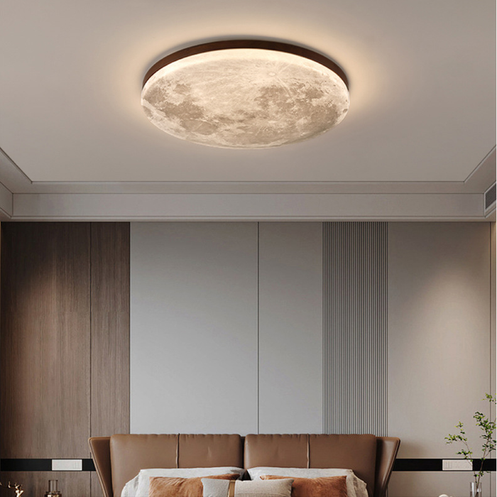 Moon Dimmable Ceiling Light – Celestial LED Flush Mount for Bedroom, Living Room & Dining Area - Monsta Online