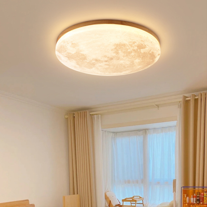 Moon Dimmable Ceiling Light – Celestial LED Flush Mount for Bedroom, Living Room & Dining Area - Monsta Online