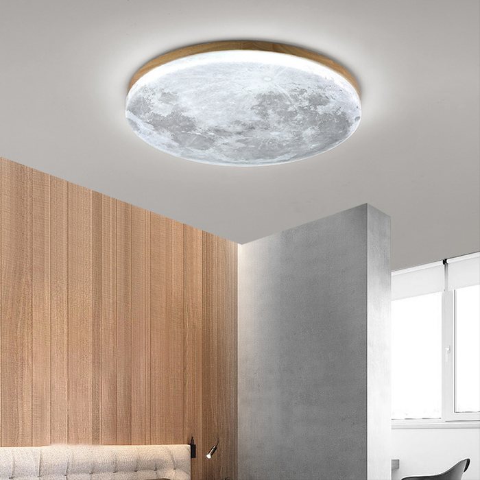 Moon Dimmable Ceiling Light – Celestial LED Flush Mount for Bedroom, Living Room & Dining Area - Monsta Online