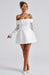 Mango Off - Shoulder Lace Dress – Women's Short Lace Sleeve Flared Mini Dress - Monsta Online