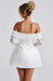 Mango Off - Shoulder Lace Dress – Women's Short Lace Sleeve Flared Mini Dress - Monsta Online