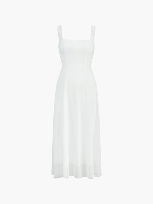 Marcia Square Neck Midi Dress – Women's Elegant A - Line Summer Dress - Monsta Online
