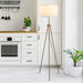 Modern Gold Tripod Floor Lamp with Fabric Shade for Stylish Living Rooms - Monsta Online