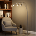 Elegant 72 - Inch Aluminum LED Arc Floor Lamp for Modern Living Spaces - Monsta Online