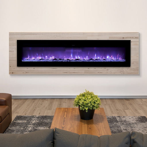 72 inch Modern Electric Fireplace Insert for Wall or Recessed Use with Remote - Monsta Online