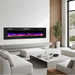 68 Inch Ultra - Thin Wall Mounted Electric Fireplace Insert with Remote, Crystals and Logs - Monsta Online
