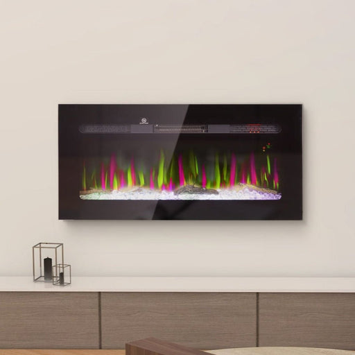 36 Inch Wall Mounted and Recessed Electric Fireplace Insert with Remote - Monsta Online