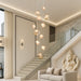 Nordic Staircase Chandelier – Dimmable LED Pendant Light for Grand Foyers & Villa Interiors - Monsta Online