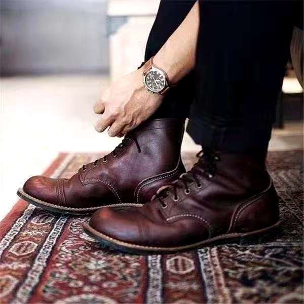 Ravenna Luxe Leather Lace - Up Boots – Vintage Style & All - Day Comfort - Monsta Online