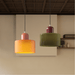 Bauhaus Colored Glass Pendant Light – Modern Hanging Lamp for Kitchen & Dining Room - Monsta Online