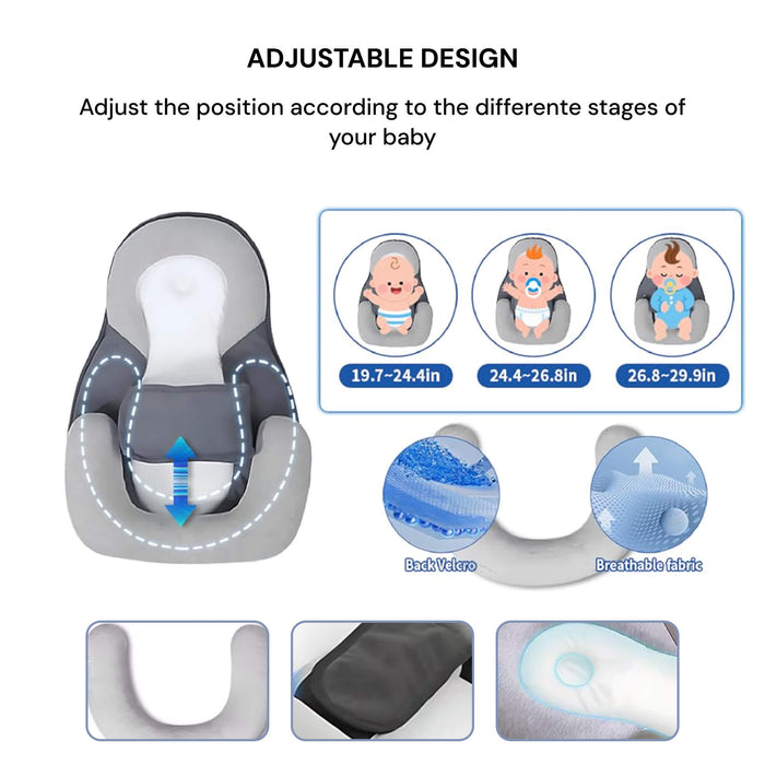Baby Reflux Pillow Bed – Newborn Sleep Pod Infant Nest with 15° Anti - Reflux Wedge - Monsta Online