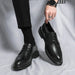 Noel Leather Dress Shoes – Men's Classic Lace - Up Genuine Leather Dress Shoes - Monsta Online