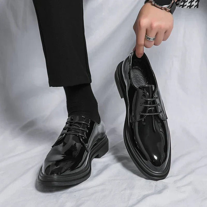 Noel Leather Dress Shoes – Men's Classic Lace - Up Genuine Leather Dress Shoes - Monsta Online