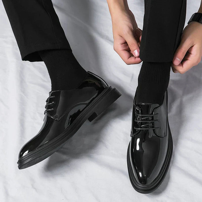 Noel Leather Dress Shoes – Men's Classic Lace - Up Genuine Leather Dress Shoes - Monsta Online