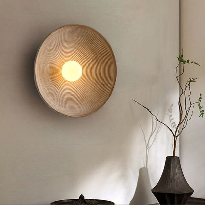 Japanese Wooden Wall Light – Minimalist Glass & Resin Sconce - Monsta Online