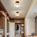 French Bauhaus Cream Ceiling Light – Flush Mount Glass Shade Lamp - Monsta Online