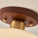 French Bauhaus Cream Ceiling Light – Flush Mount Glass Shade Lamp - Monsta Online