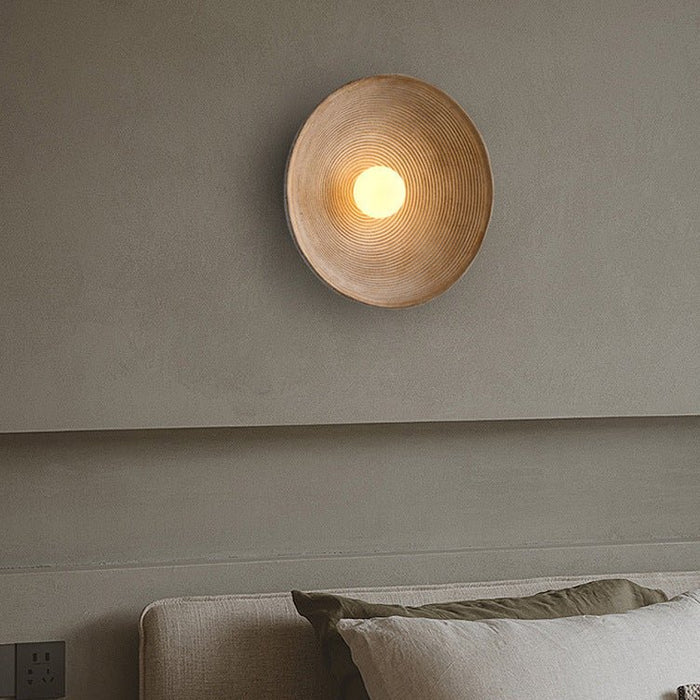 Japanese Wooden Wall Light – Minimalist Glass & Resin Sconce - Monsta Online
