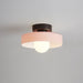 French Bauhaus Ceiling Light – Brass, Glass & Copper Modern Fixture - Monsta Online