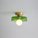 French Bauhaus Ceiling Light – Brass, Glass & Copper Modern Fixture - Monsta Online
