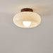 French Bauhaus Cream Ceiling Light – Flush Mount Glass Shade Lamp - Monsta Online
