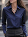 Women's Elegant Silk Blouse – Classic Collar, Timeless Style for Office & Occasions - Monsta Online