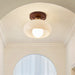 French Bauhaus Cream Ceiling Light – Flush Mount Glass Shade Lamp - Monsta Online