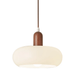 Nordic Cream Pendant Light – Minimalist Scandinavian Wood & Glass Fixture - Monsta Online