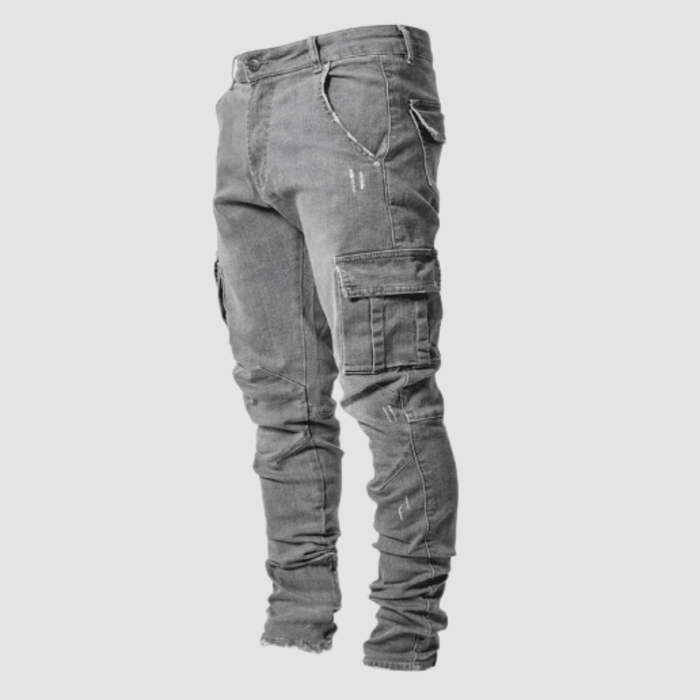 Orion Cargo Jeans – Men's Stretch Denim Cargo Pants with Multi - Pocket Design - Monsta Online