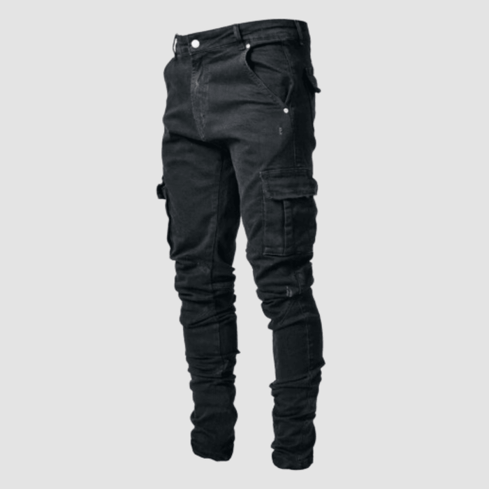Orion Cargo Jeans – Men's Stretch Denim Cargo Pants with Multi - Pocket Design - Monsta Online