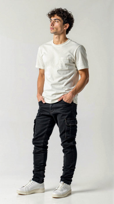 Orion Cargo Jeans – Men's Stretch Denim Cargo Pants with Multi - Pocket Design - Monsta Online