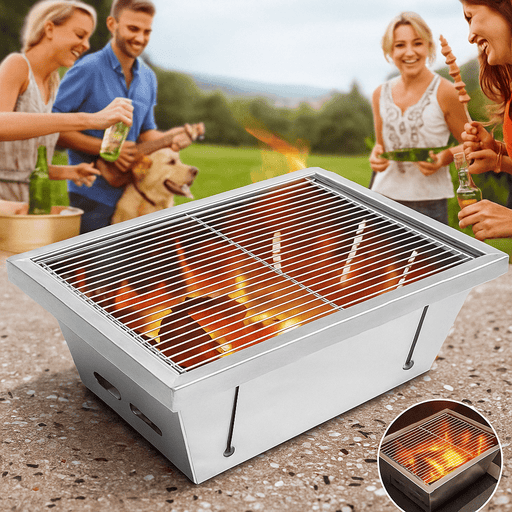 Compact Portable Charcoal BBQ Grill for Camping and Backyard Cooking - Monsta Online