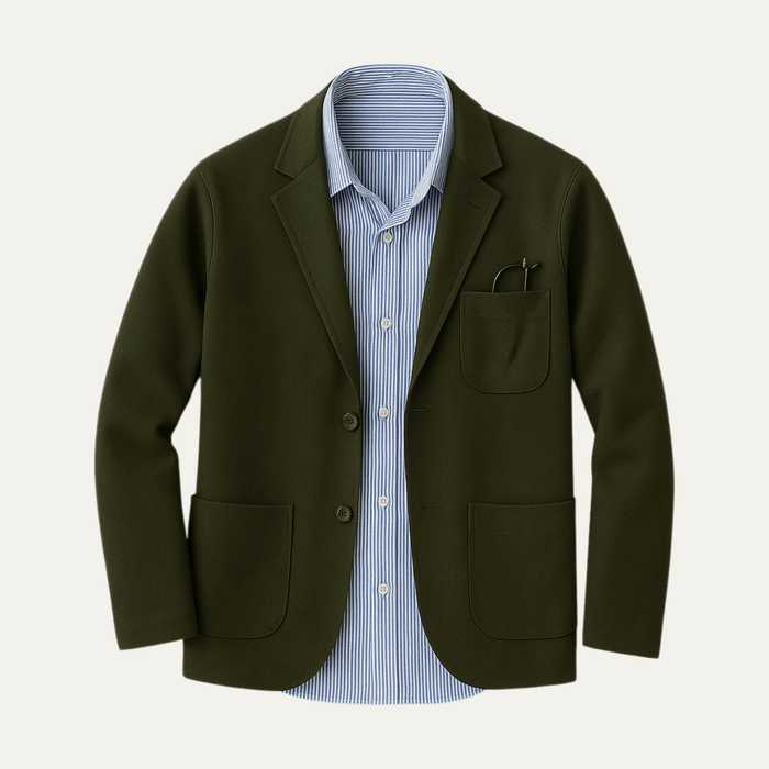 Oxford Linen Blazer – Men's Lightweight Tailored Summer Blazer - Monsta Online