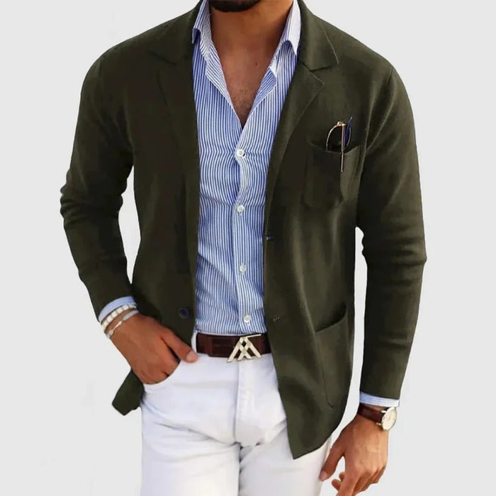 Oxford Linen Blazer – Men's Lightweight Tailored Summer Blazer - Monsta Online
