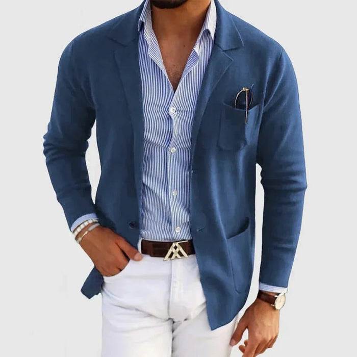 Oxford Linen Blazer – Men's Lightweight Tailored Summer Blazer - Monsta Online