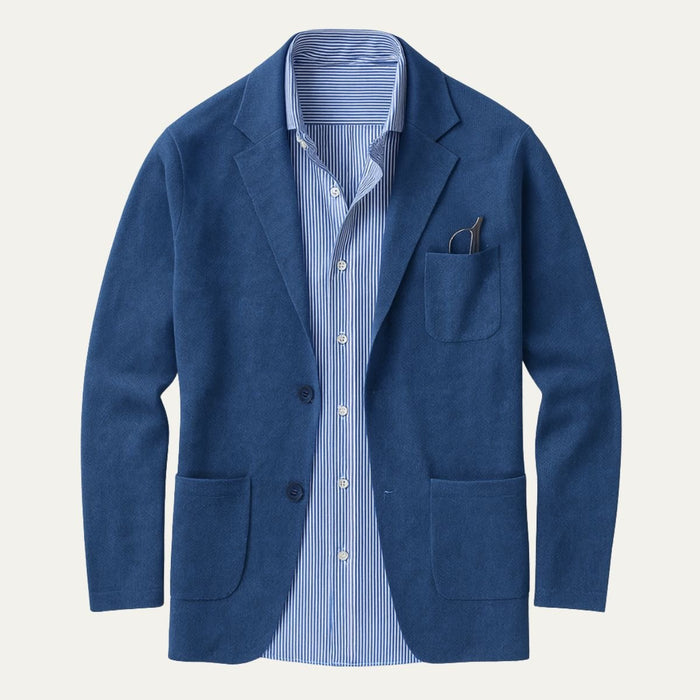 Oxford Linen Blazer – Men's Lightweight Tailored Summer Blazer - Monsta Online