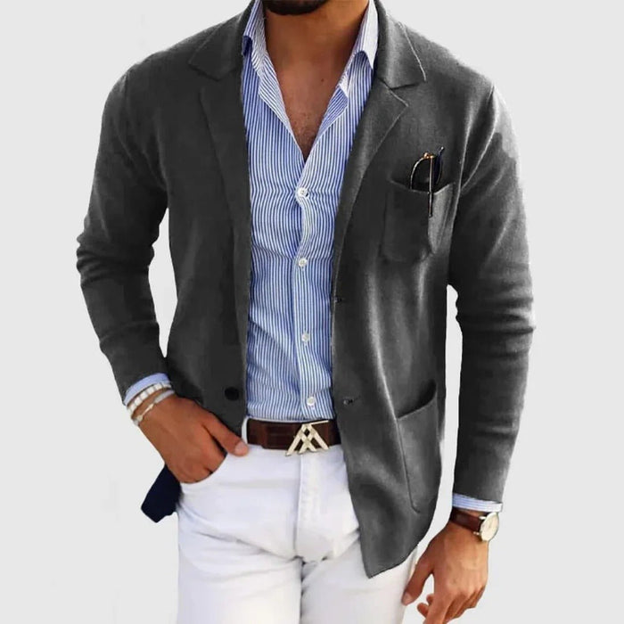 Oxford Linen Blazer – Men's Lightweight Tailored Summer Blazer - Monsta Online