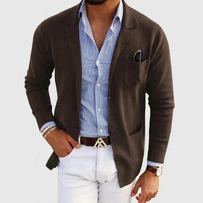 Oxford Linen Blazer – Men's Lightweight Tailored Summer Blazer - Monsta Online