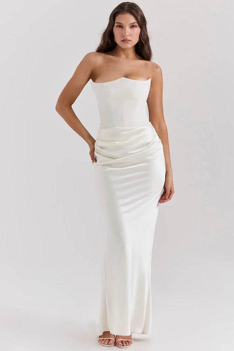 Persephone Corset Dress – Women's Strapless Structured Corset Gown - Monsta Online