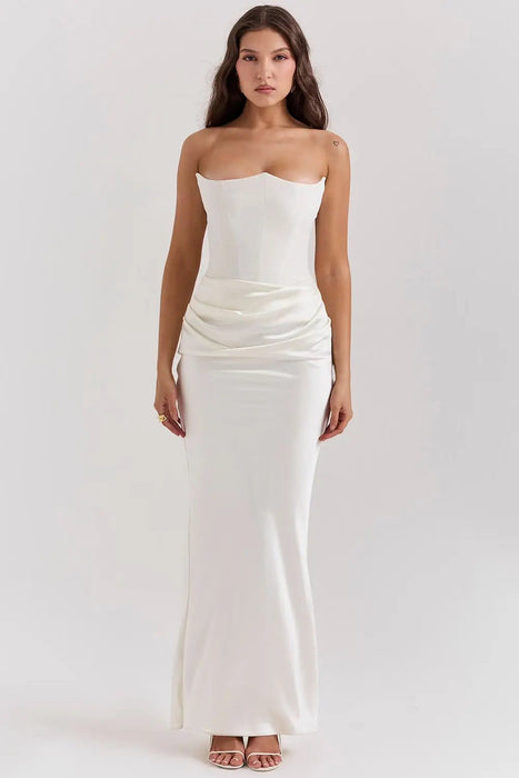 Persephone Corset Dress – Women's Strapless Structured Corset Gown - Monsta Online