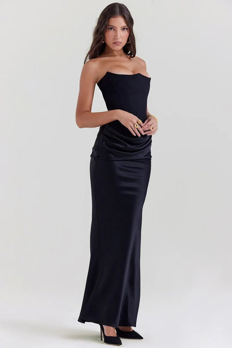 Persephone Corset Dress – Women's Strapless Structured Corset Gown - Monsta Online