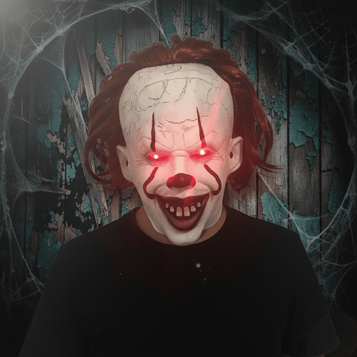 Halloween Pennywise Clown Mask with Light - Up Eyes Scary Costume - Monsta Online