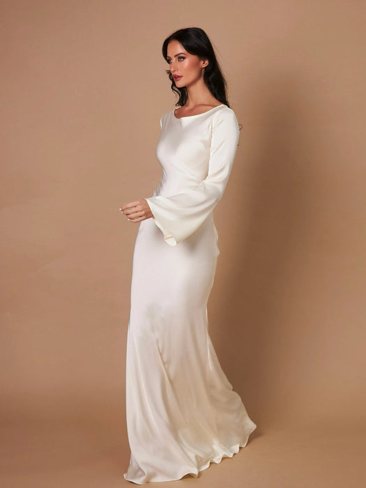 Pharia Long Sleeve Maxi Dress – Women's Elegant Flowing Maxi Dress - Monsta Online