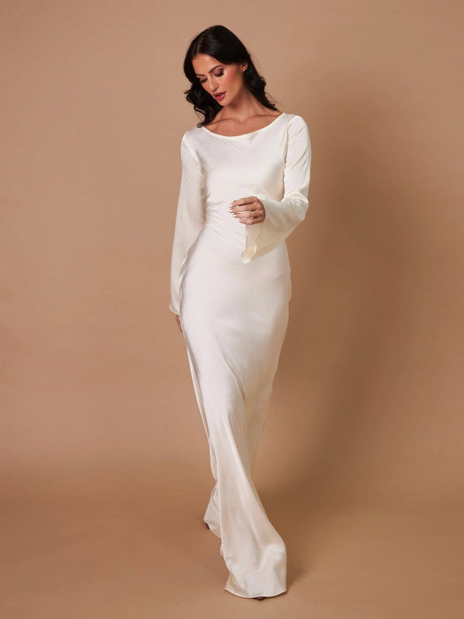 Pharia Long Sleeve Maxi Dress – Women's Elegant Flowing Maxi Dress - Monsta Online
