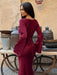Pharia Long Sleeve Maxi Dress – Women's Elegant Flowing Maxi Dress - Monsta Online