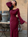 Pharia Long Sleeve Maxi Dress – Women's Elegant Flowing Maxi Dress - Monsta Online