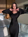 Pharia Long Sleeve Maxi Dress – Women's Elegant Flowing Maxi Dress - Monsta Online