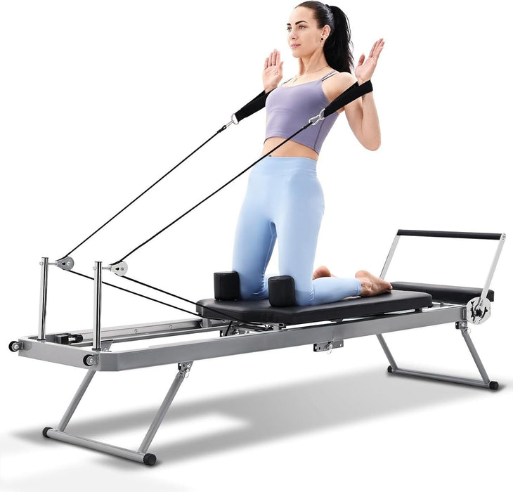 Professional Pilates Reformer Machine with Spring Resistance and Easy Storage - Monsta Online