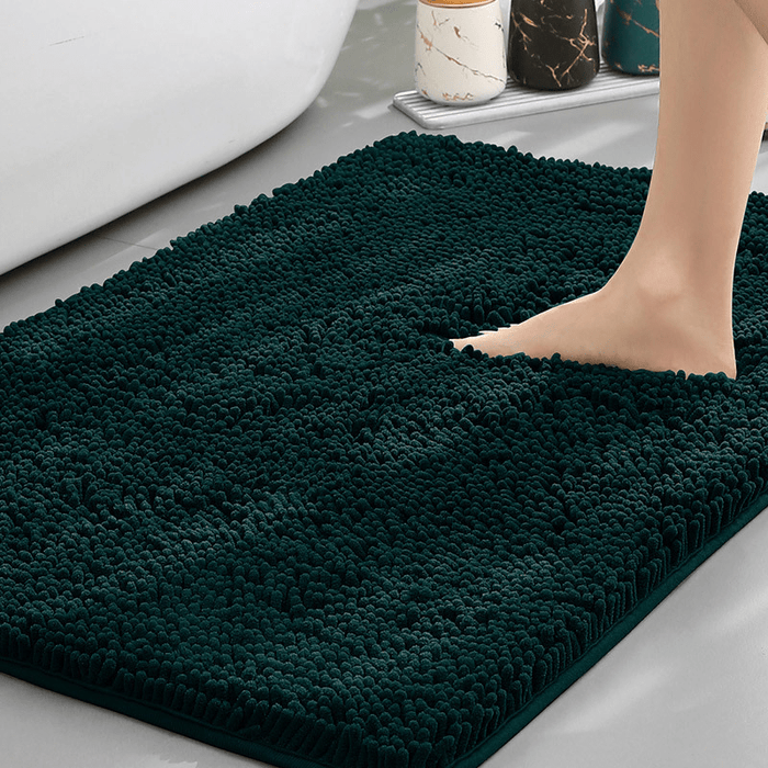 Plush Chenille Bath Mat – Non - Slip Absorbent Bathroom Rug for Shower & Tub - Monsta Online