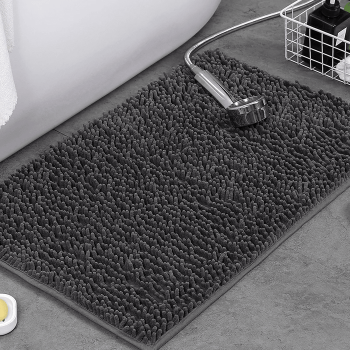 Plush Chenille Bath Mat – Non - Slip Absorbent Bathroom Rug for Shower & Tub - Monsta Online